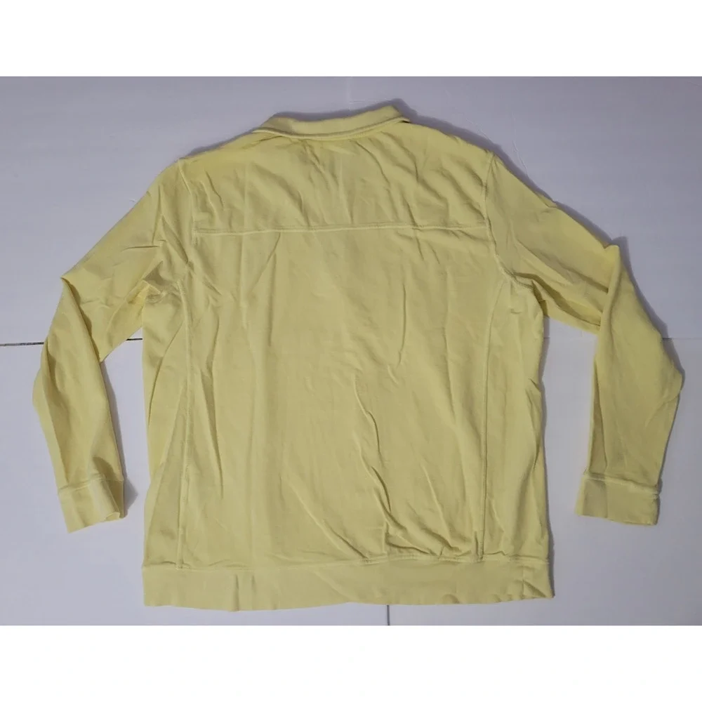 Margaritaville Island Reserve Men's XL Yellow 1/4 Zip Cotton Pullover Sweatshirt